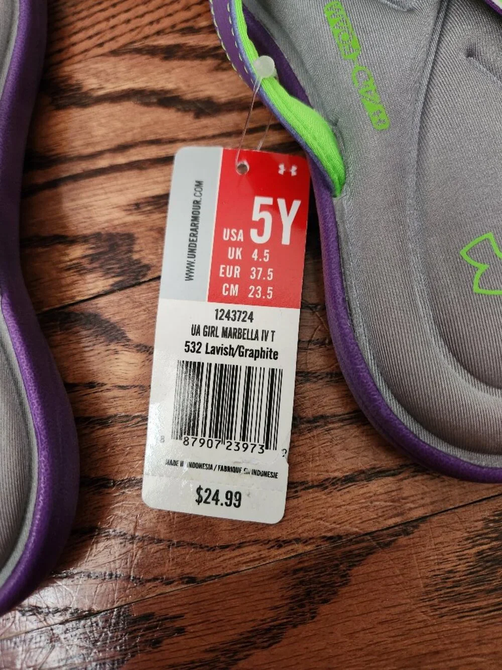NWT Under Armour - Youth Flip Flops Sandals - Size 5Y